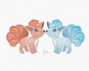 340x270 Vulpix Drawing Etsy - Vulpix Drawing