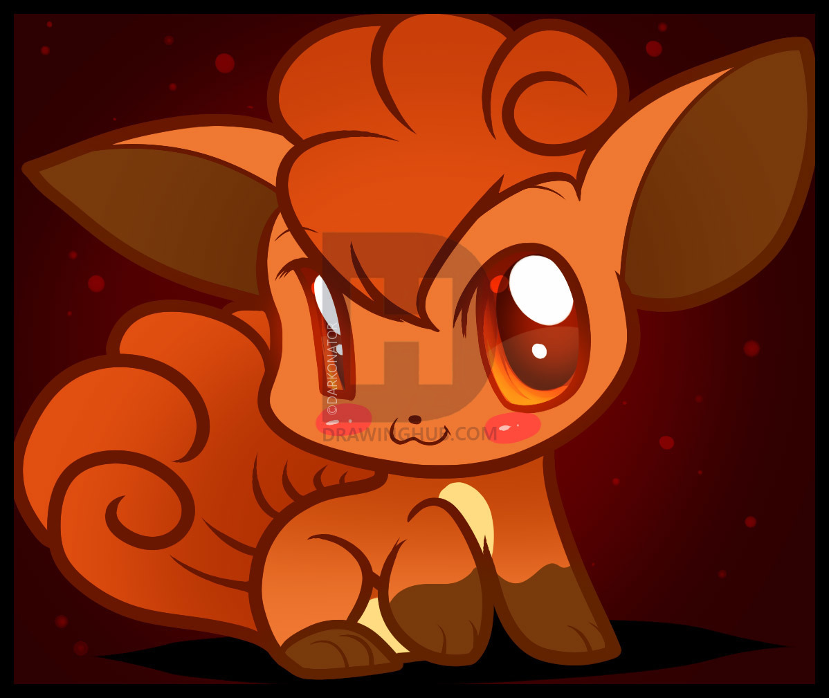 1198x1009 How To Draw Chibi Vulpix, Vulpix, Step - Vulpix Drawing