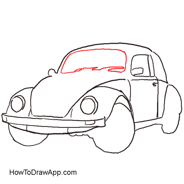 600x600 how to draw a volkswagen beetle aka volkswagen bug - Vw Bug Drawing