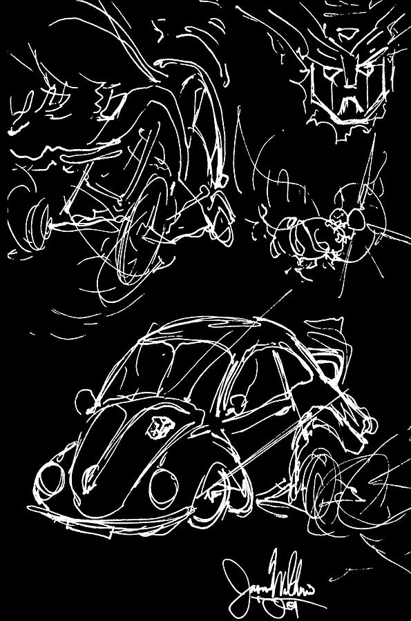 595x900 transformers bumblebee vw bug drawing - Vw Bug Drawing