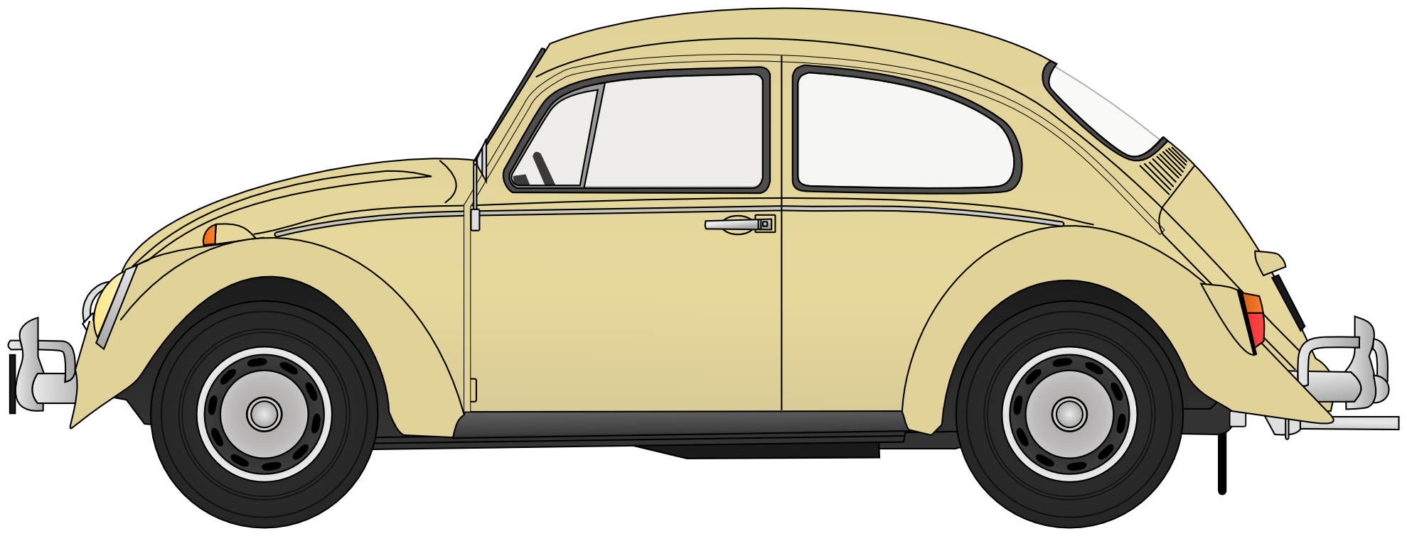 1979x755 Volkswagen Vector Beetle Transparent Png Clipart Free Download - Vw Bug Drawing