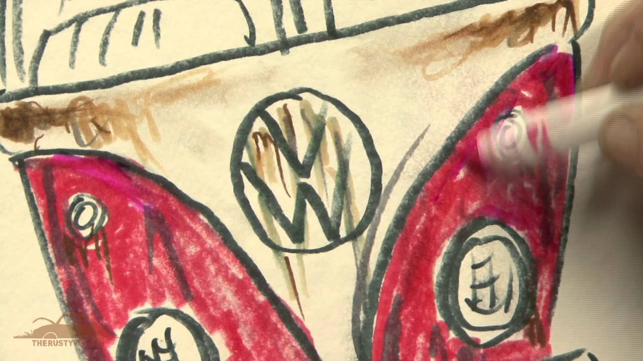 1280x720 How To Draw A Vw Bus - Vw Bus Drawing