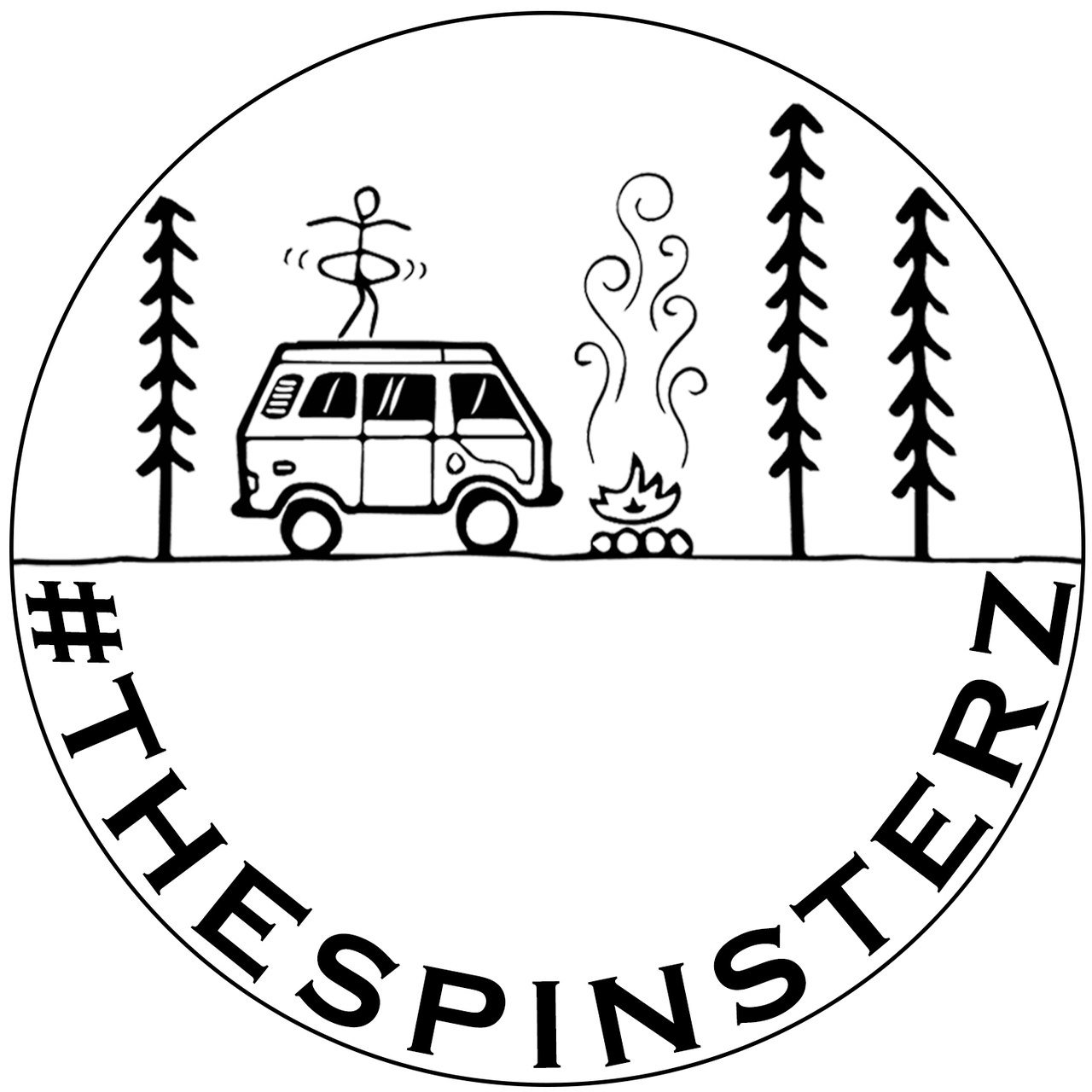 1280x1280 Vw Bus Hooper Sticker - Vw Bus Line Drawing