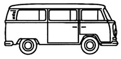 249x121 Drawn Bus Volkswagen Free Clip Art Stock Illustrations - Vw Bus Line Drawing