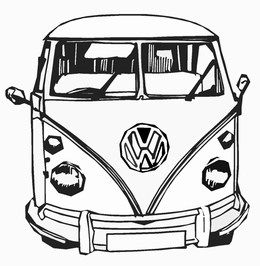 260x266 Vw Bus Line Drawing - Vw Bus Line Drawing