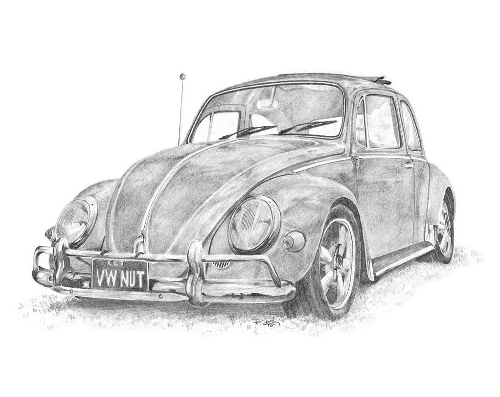 978x777 Vw Beetle Sketch Drawing Skill - Vw Drawing