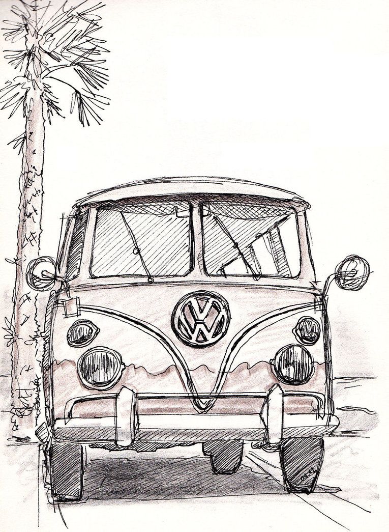 765x1045 Vw Bus Drawing - Vw Drawing