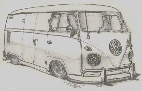 604x389 Vw Drawing Drawing Tips Art Cars, Car Drawings, Volkswagen Bus - Vw Drawing