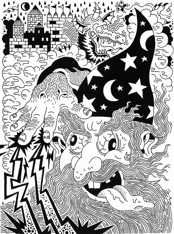 670x897 wacky wizard - Wacky Drawings