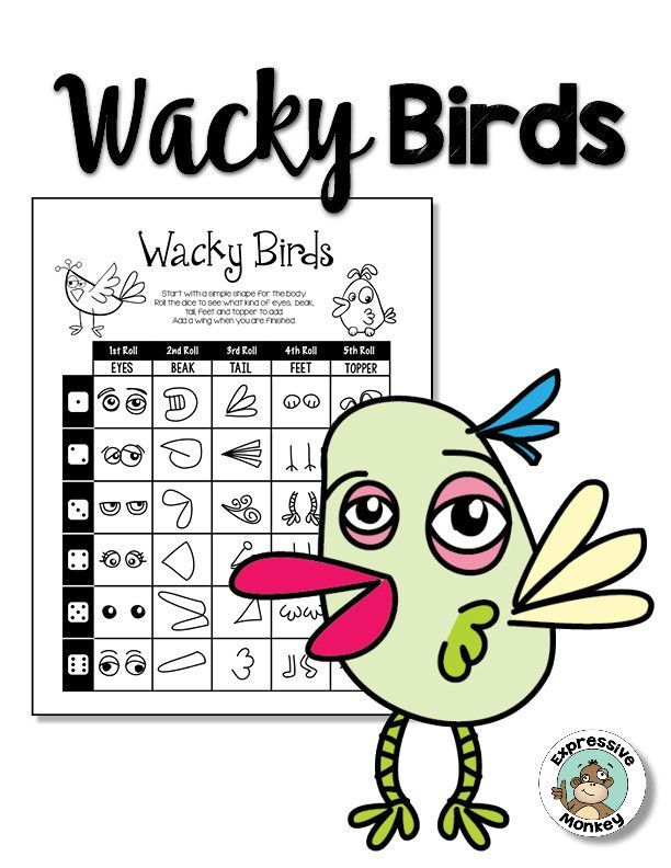 612x792 wacky birds drawing with kids drawings, drawing games, fun - Wacky Drawings