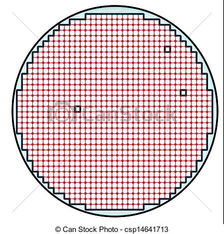 450x470 semiconductor wafer map test result illustration with few or ideal - Wafer Drawing