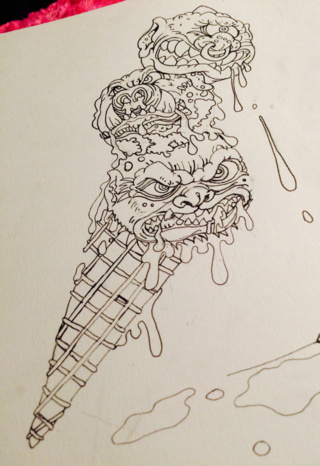 320x466 waffle drawings on paigeeworld pictures of waffle - Waffle Drawing