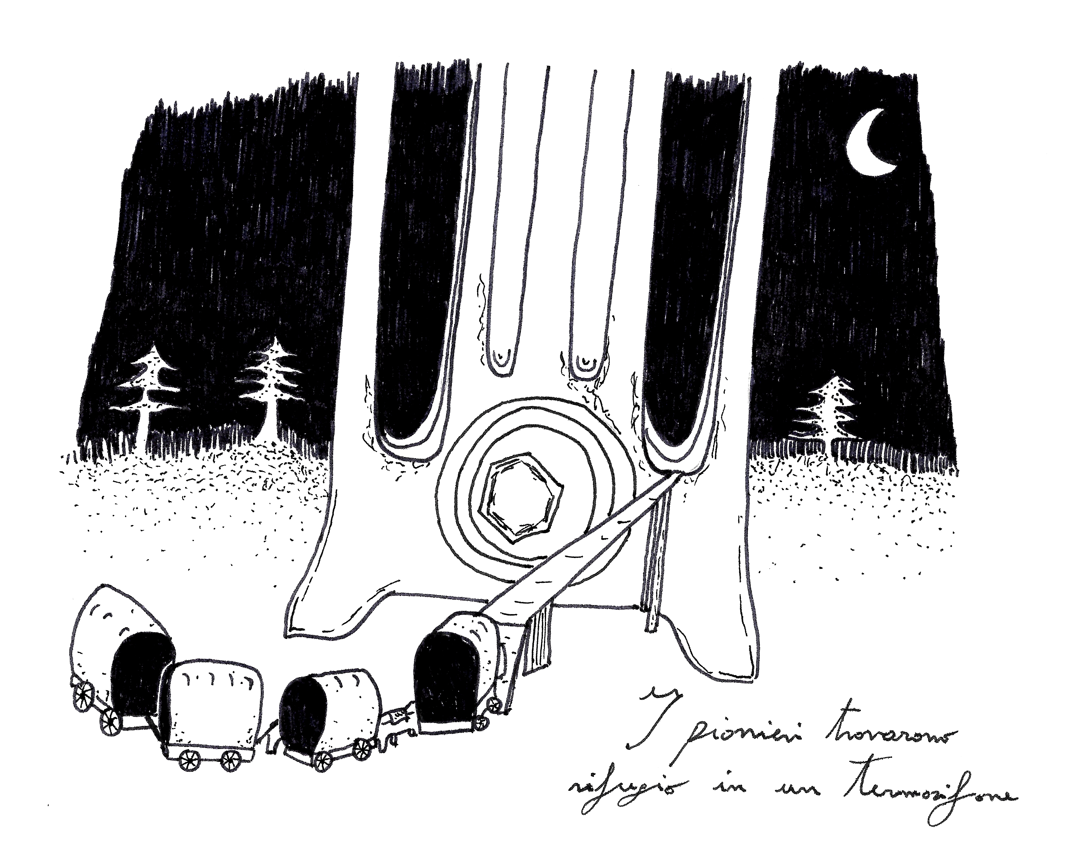 3678x2880 The Wagon Train - Wagon Train Drawing