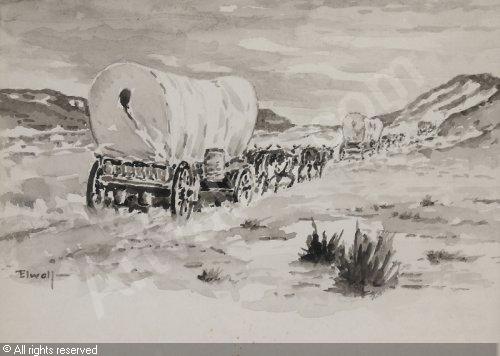 500x356 Wagon Train Sold - Wagon Train Drawing
