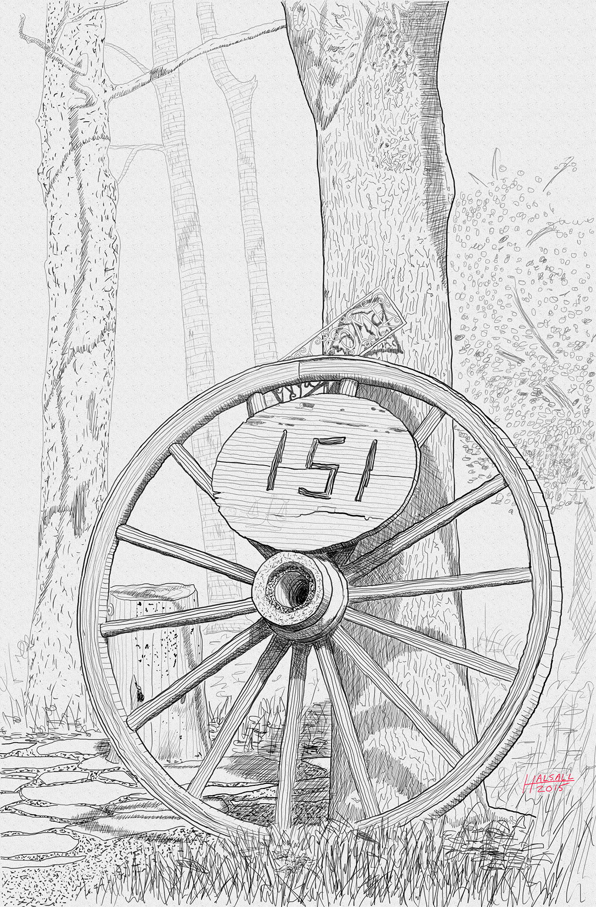 Wagon Wheel Drawing at Explore collection of Wagon