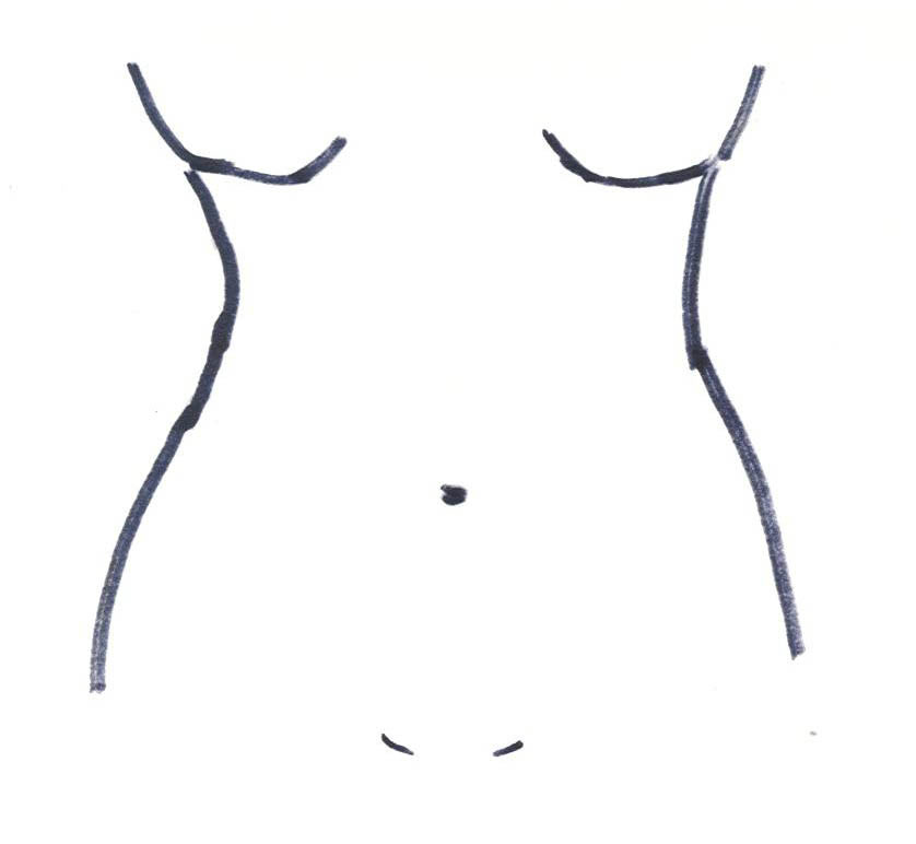 838x772 finding your natural waistline sew store bought - Waist Drawing