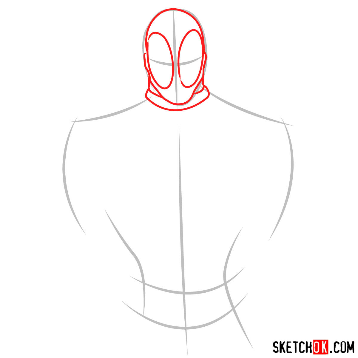 1200x1200 how to draw deadpool to the waist - Waist Drawing