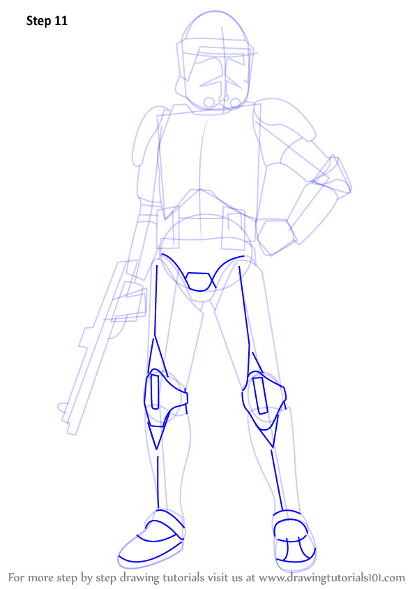 598x844 learn how to draw cody from star wars - Waist Drawing