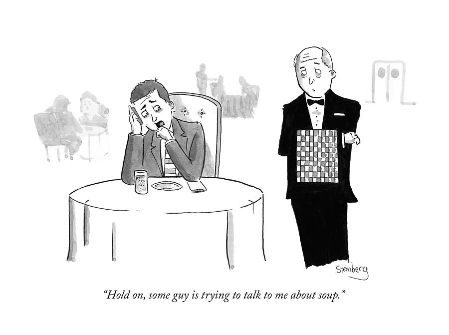 900x671 some guy is trying to talk to me about soup drawing - Waiter Drawing