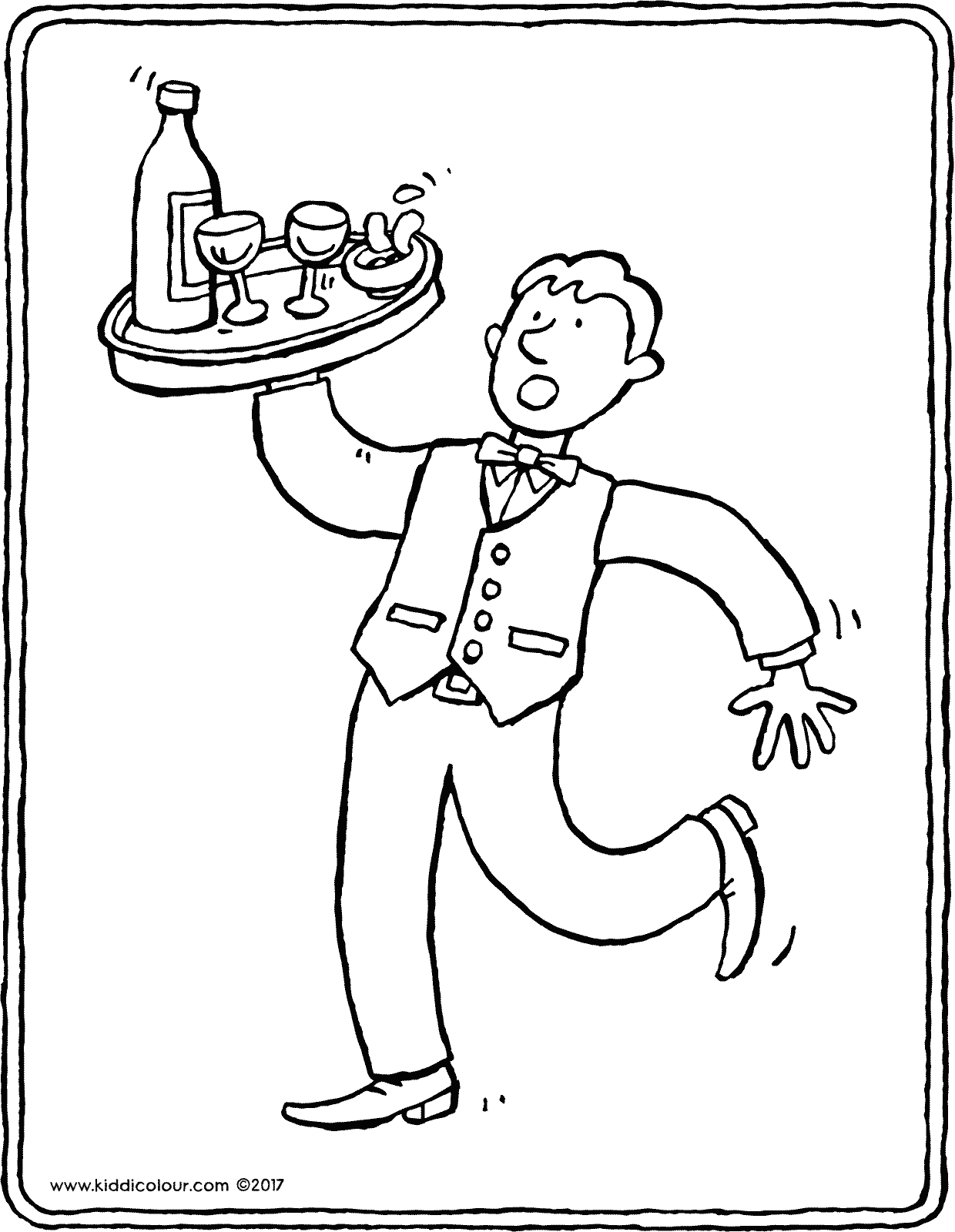 1240x1600 waiter - Waiter Drawing