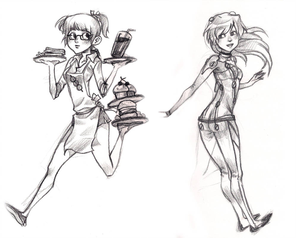 997x802 Waitress Chan No - Waitress Drawing