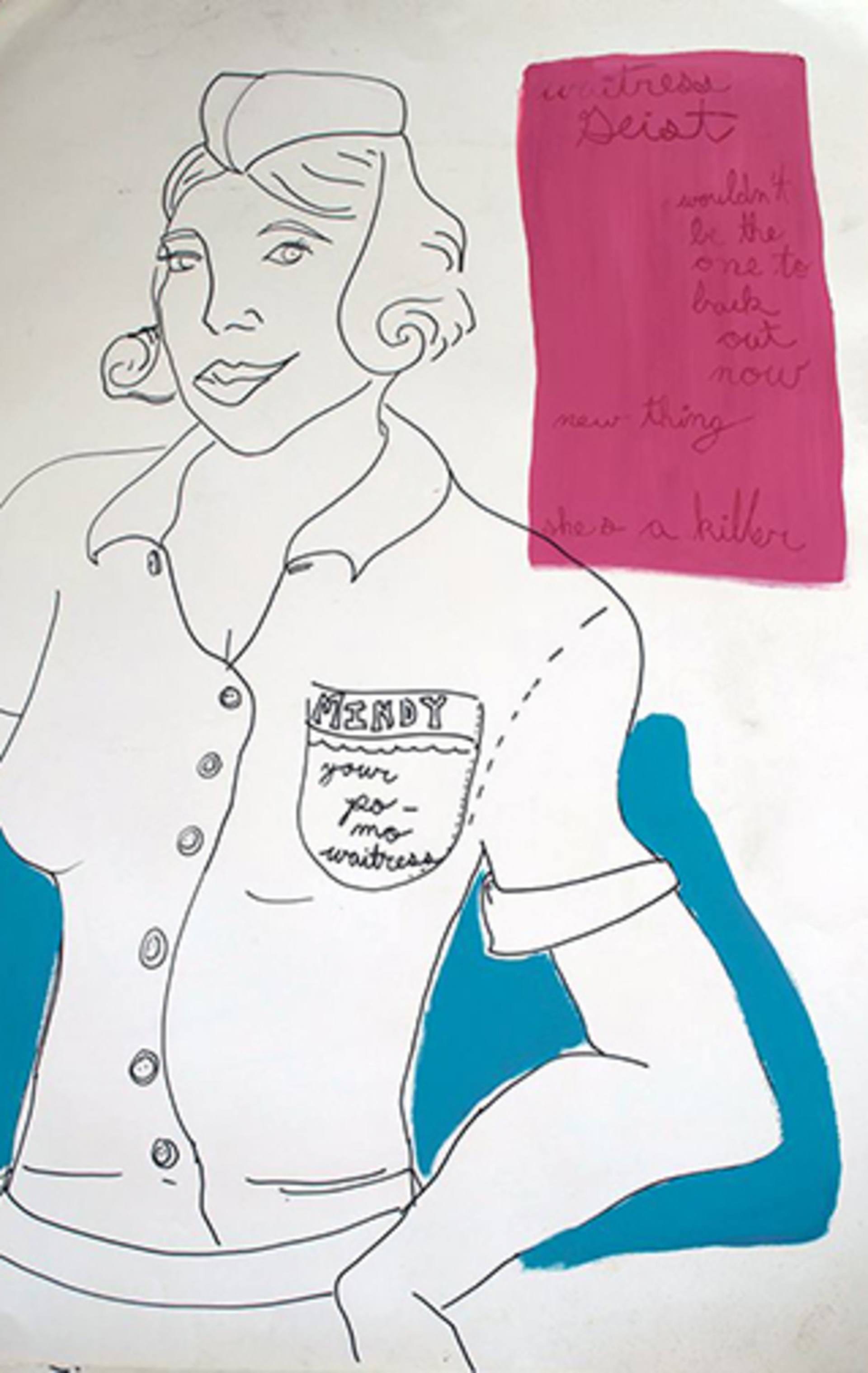 1920x3034 Waitress Giest Drawing - Waitress Drawing