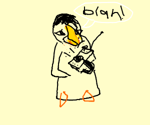 300x250 Penguin Carries Walkie Talkie Drawing - Walkie Talkie Drawing