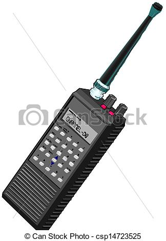 324x470 Portable Radio Or Walkie Talkie - Walkie Talkie Drawing