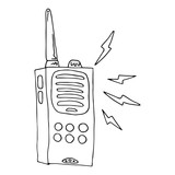 160x160 Radio Walkie Talkie Icon Vector Illustration Of A Radio - Walkie Talkie Drawing