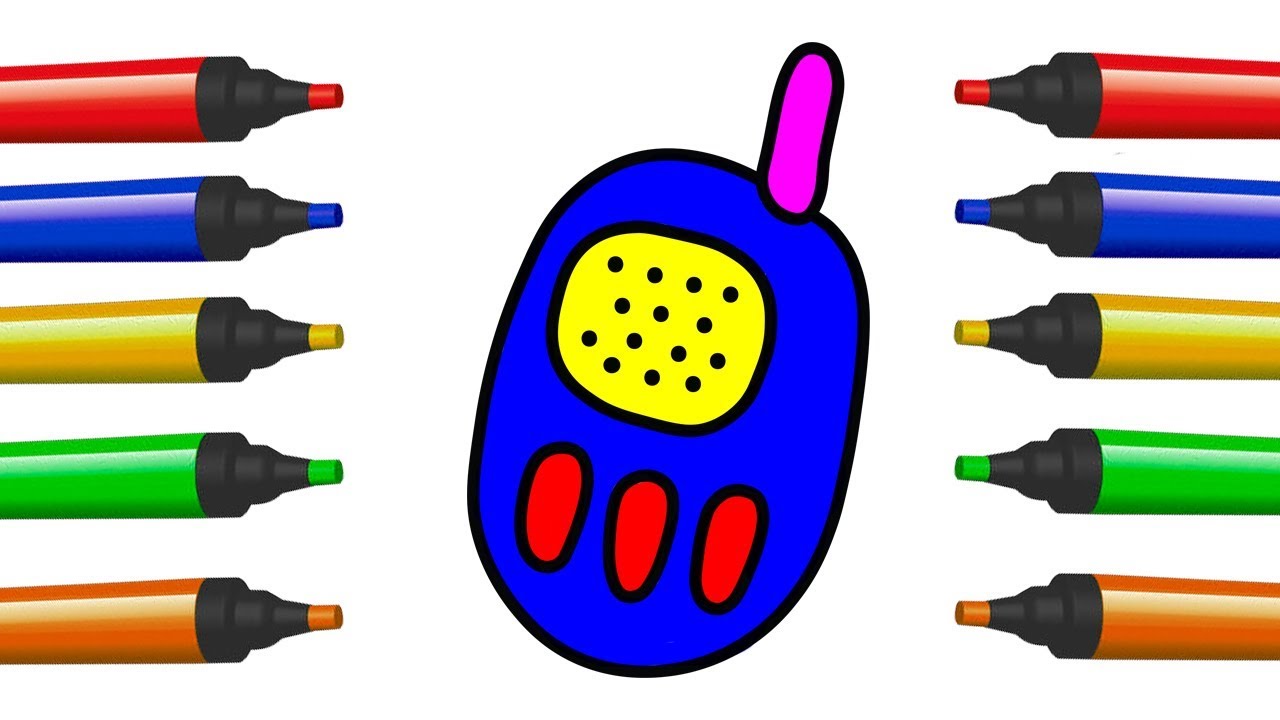 1280x720 Fun Drawings Walkie Talkies For Kids Coloring Books Toy - Walkie Talkie Drawing