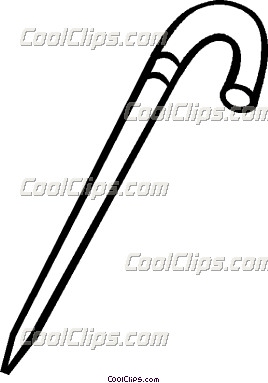 268x383 quad walking cane clipart - Walking Cane Drawing