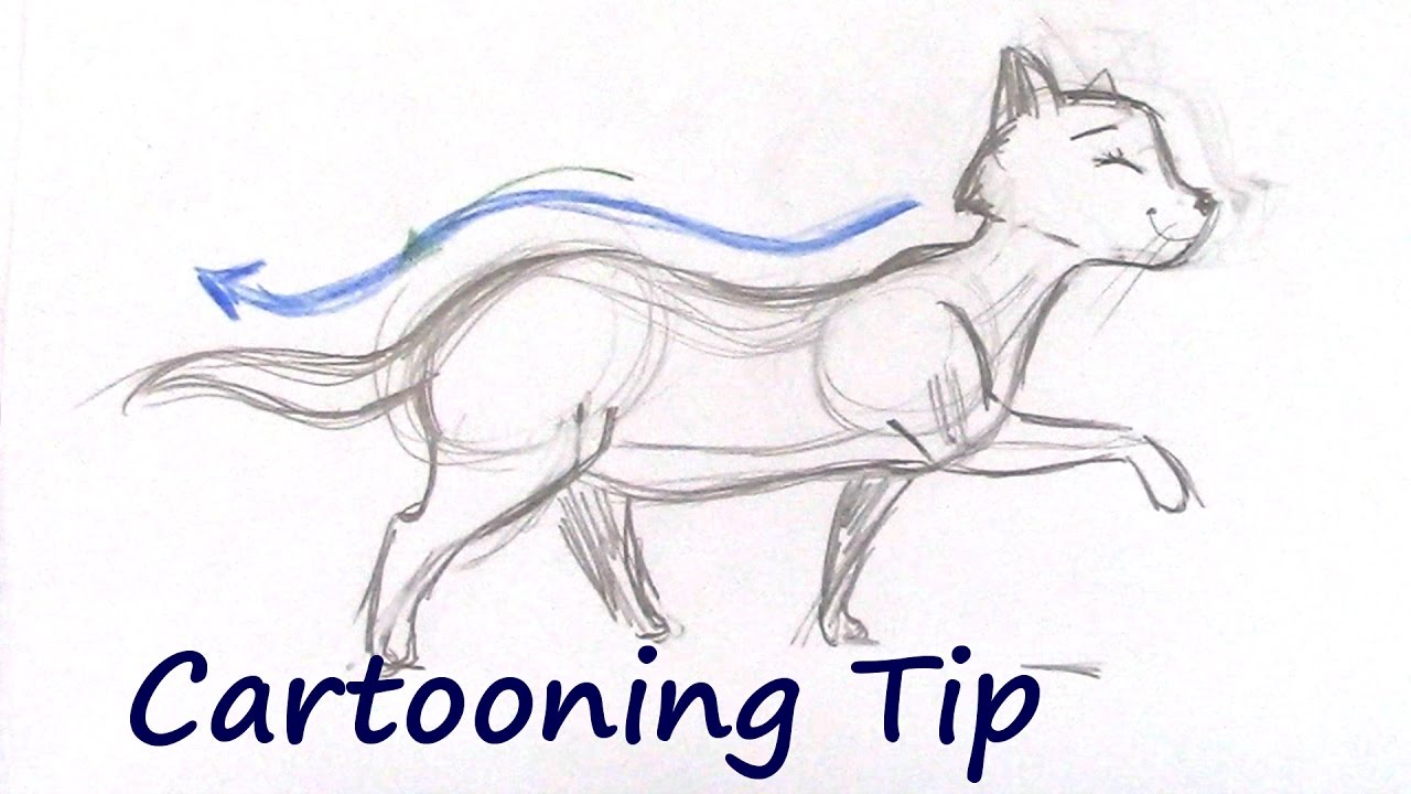 1280x720 how to draw a cat walking - Walking Cat Drawing