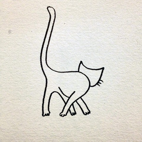 480x480 Qing Song - Walking Cat Drawing