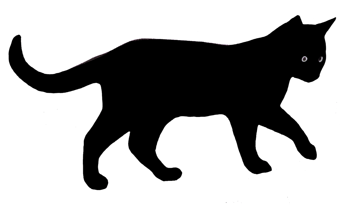 1181x715 silhouette of walking cat clipart animal - Walking Cat Drawing