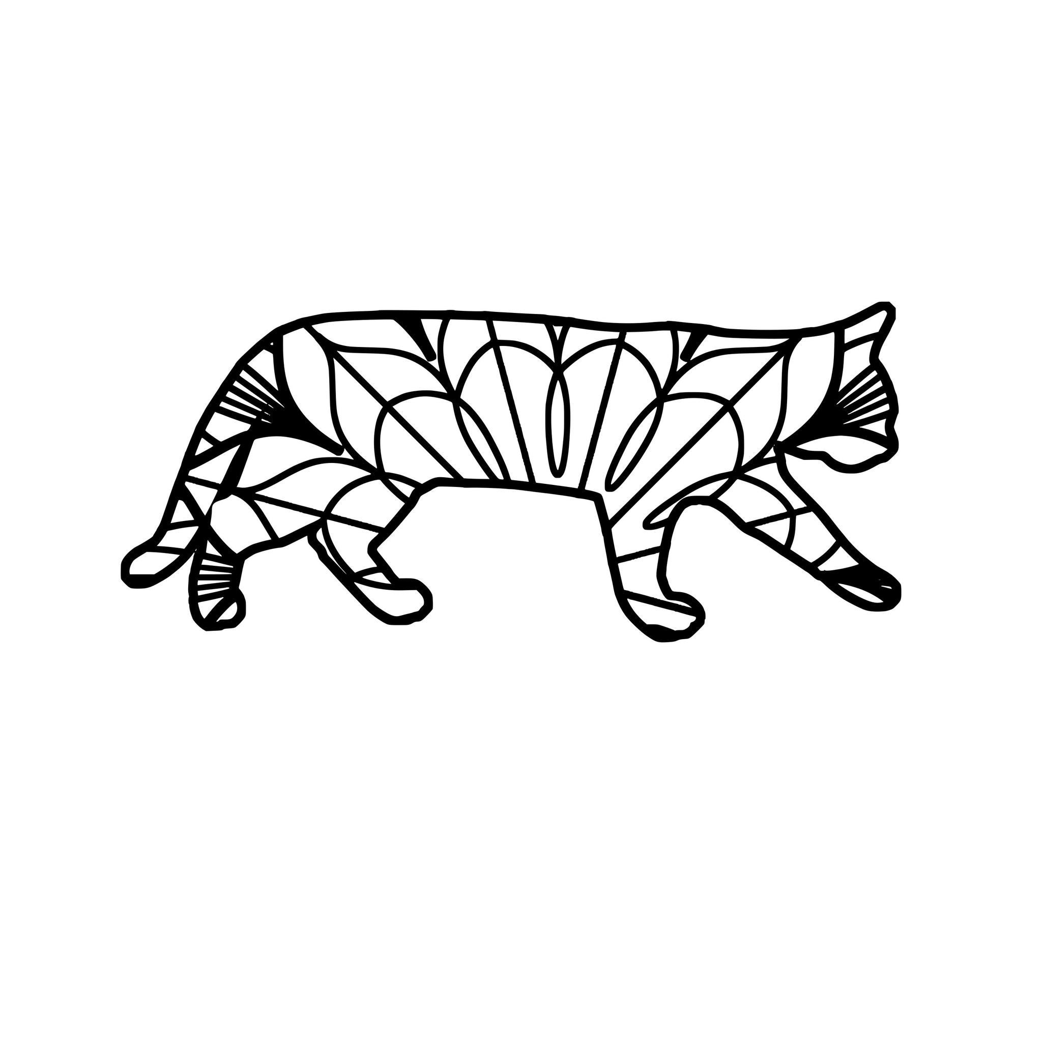 2048x2048 walking cat mandala - Walking Cat Drawing