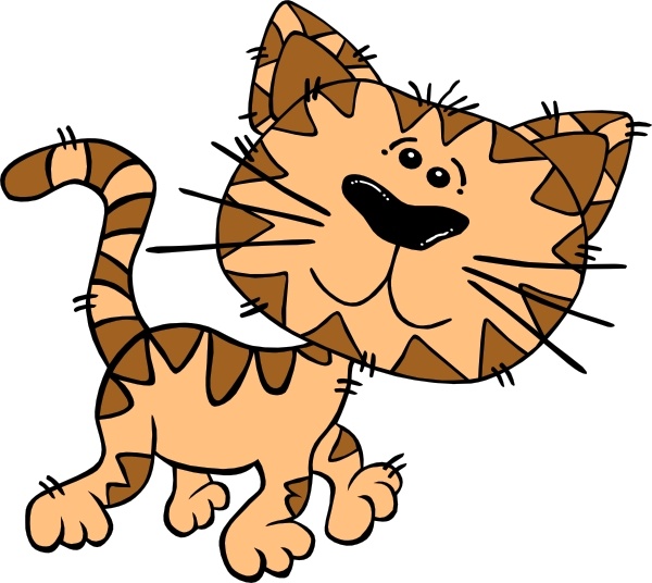 600x536 cartoon cat walking clip art free vector in open office drawing - Walking Cat Drawing