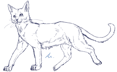 405x250 walking cat - Walking Cat Drawing