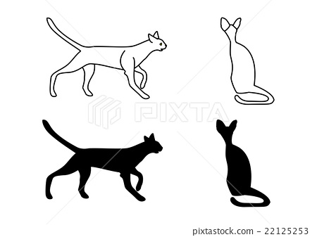 450x337 cat walking cat sitting behind the scenes cat drawing - Walking Cat Drawing