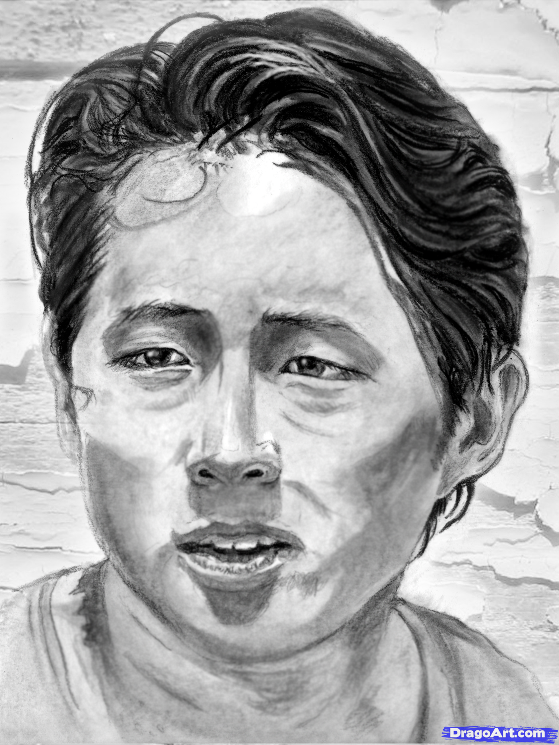 1129x1505 how to draw glenn, glenn rhee from the walking dead, steven yeun - Walking Dead Drawings