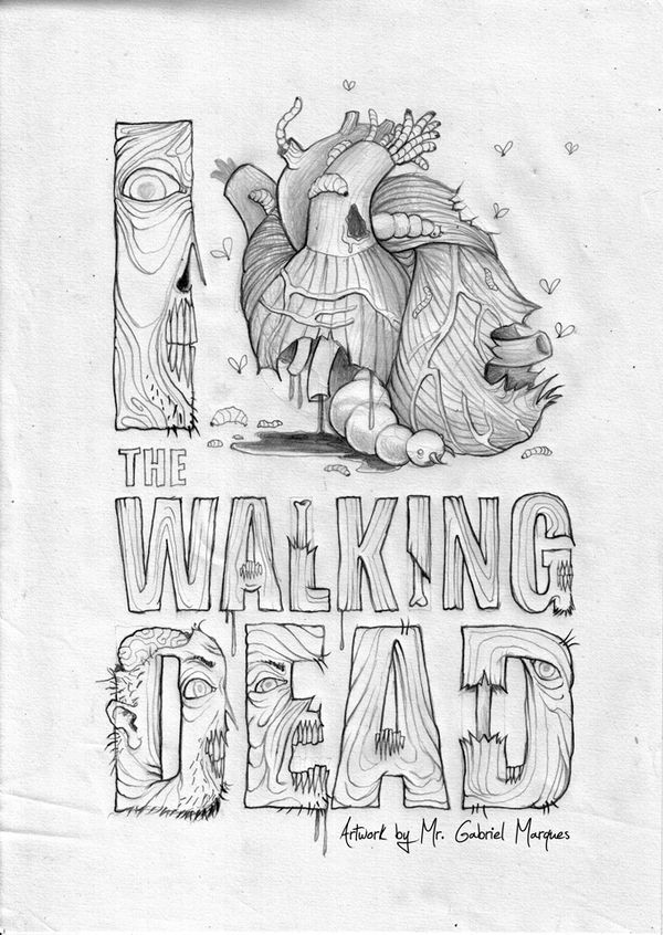 600x846 posters for the walking dead - Walking Dead Drawings