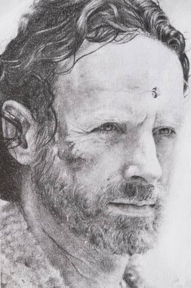 375x565 the walking dead drawings for sale saatchi art - Walking Dead Drawings