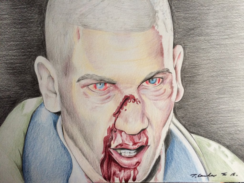 1024x768 How To Draw Walking Dead Style - Walking Dead Zombie Drawing