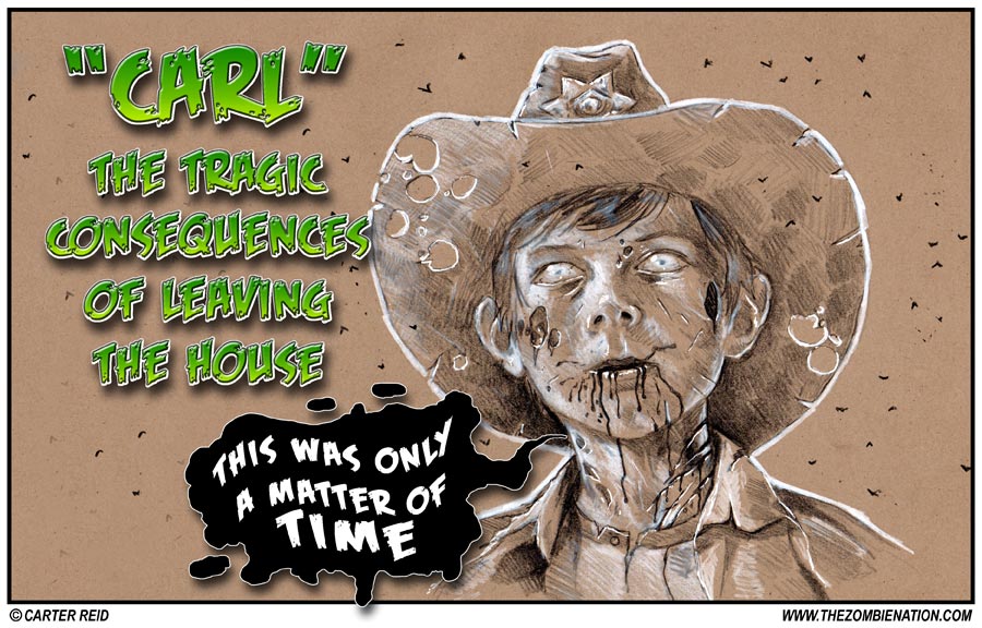 900x576 Carl The Walking Dead - Walking Dead Zombie Drawing