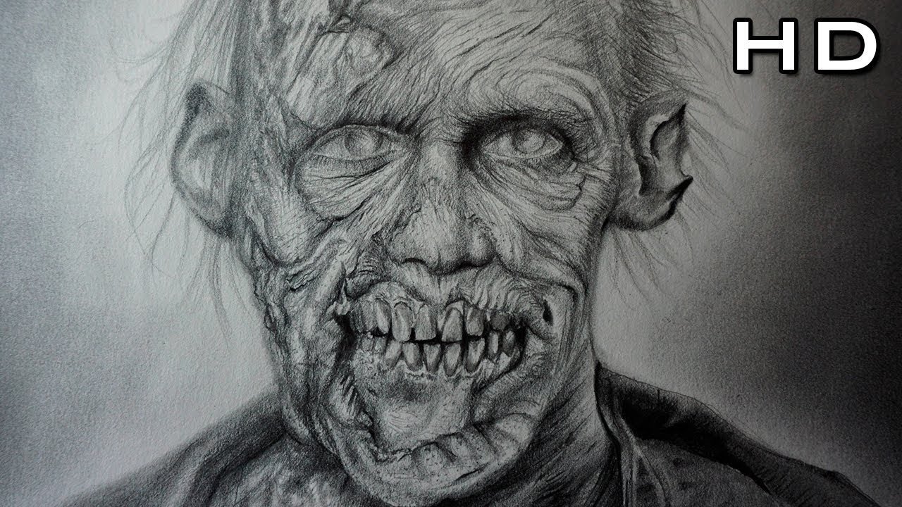 1280x720 Drawing The Walking Dead - Walking Dead Zombie Drawing