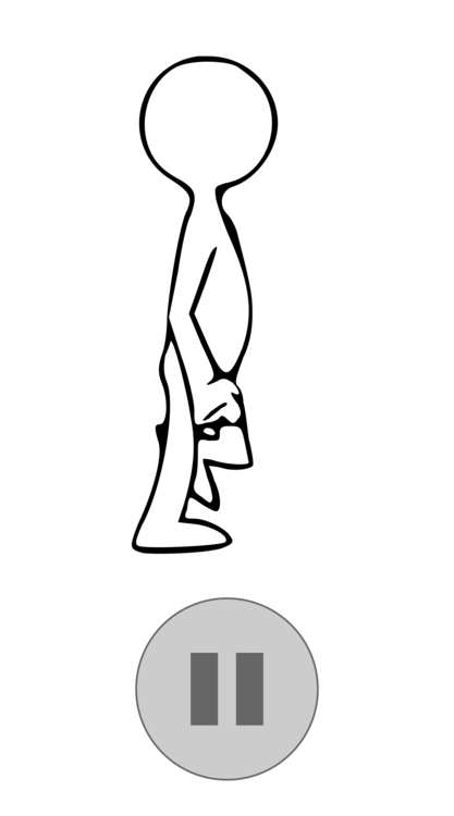 417x750 walk cycle animation walking drawing black and white cc0 - Walking Drawing