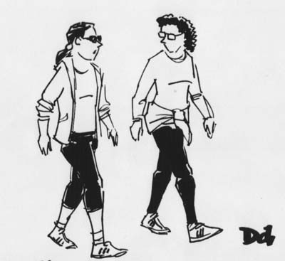 400x367 walking and talking and drawing words, pictures, humor - Walking Drawing