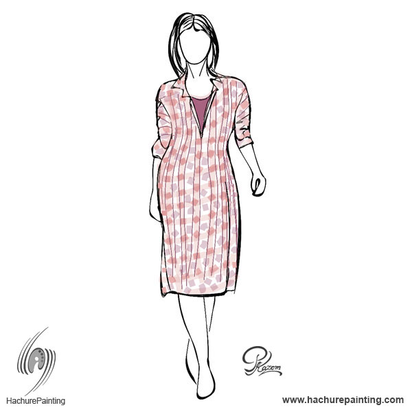 600x600 Woman Drawing From Front View Tutorial - Walking Drawing