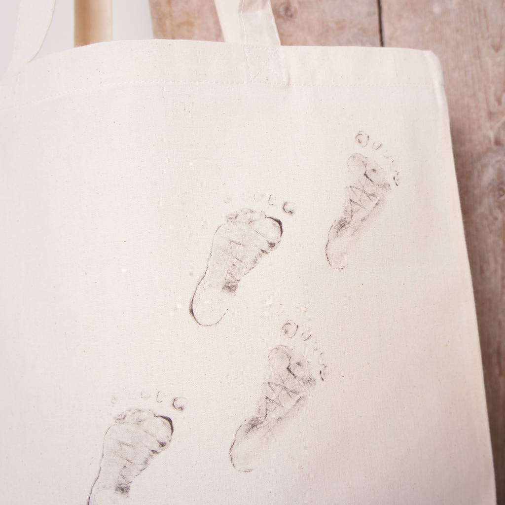 1024x1024 baby steps' tote bag walking feet - Walking Feet Drawing