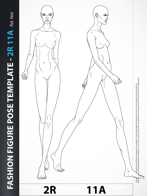 600x800 Fashion Design - Walking Figure Drawing