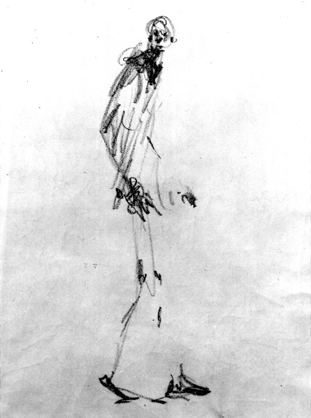 447x600 giacometti - Walking Figure Drawing